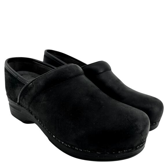 Dansko XP 2.0 Leather Clogs Shock Absorption Padded Collar Leather Black 6 - Picture 2 of 7